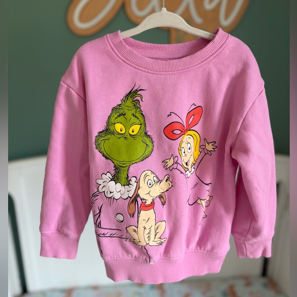 The grinch 4T girls fleece sweatshirt